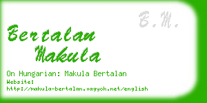 bertalan makula business card